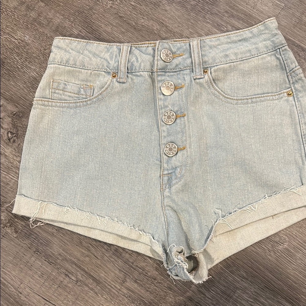 BDG Blue Jean Shorts High-Waisted Distressed